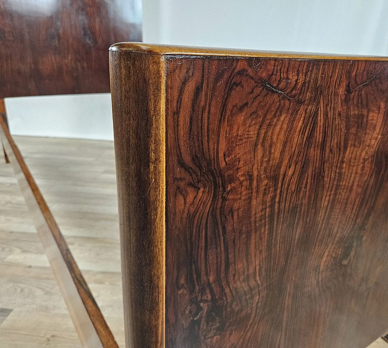 Art Deco single bed in walnut, 1940 9