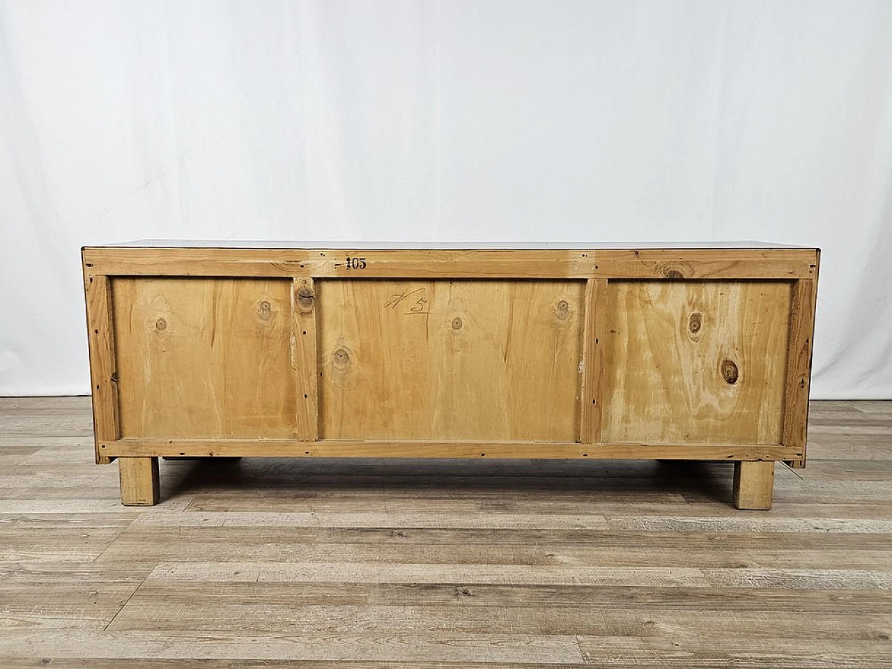 Art Deco dressing table in walnut with sliding glass, 1940s 26