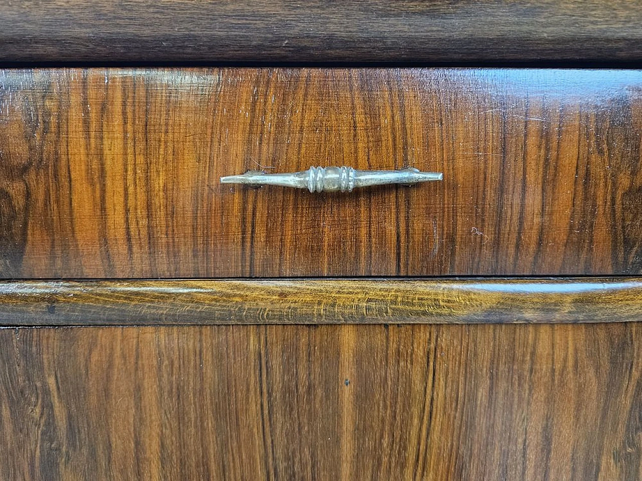 Pair of bedside tables in walnut, 1940s 11