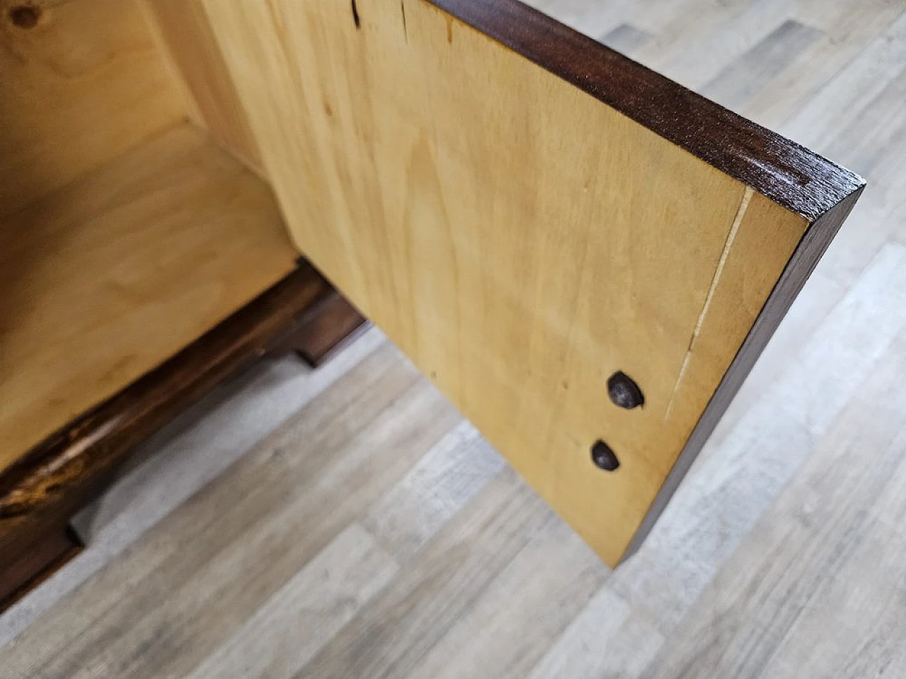 Pair of bedside tables in walnut, 1940s 21