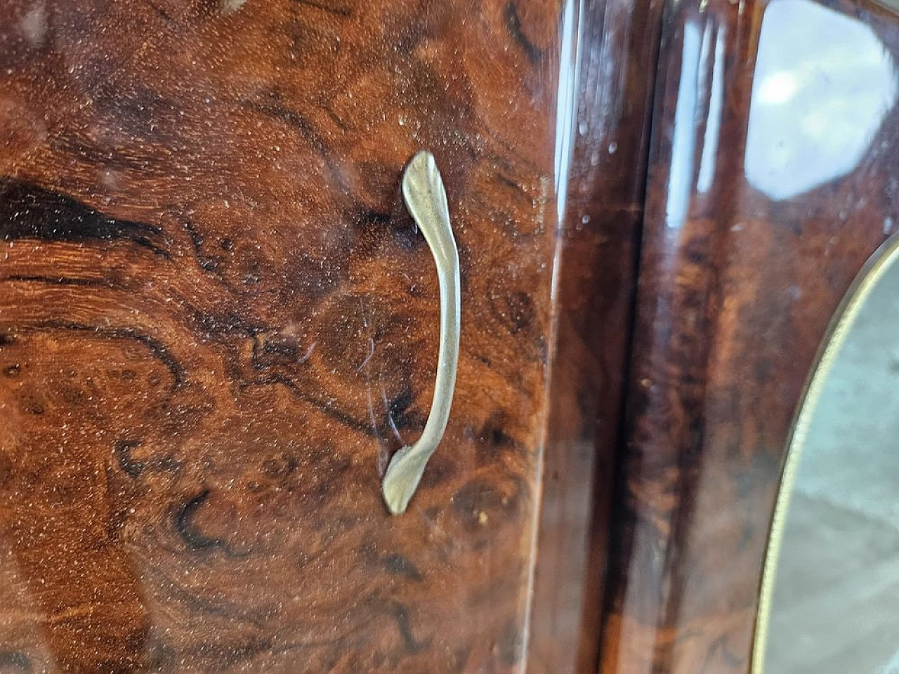 Sideboard with flap door and marbled glass shelf, 1950s 10