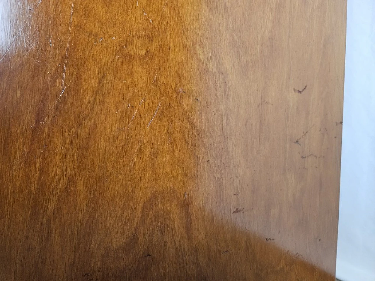 Two-door wardrobe in walnut with brass handles, 1940s 13