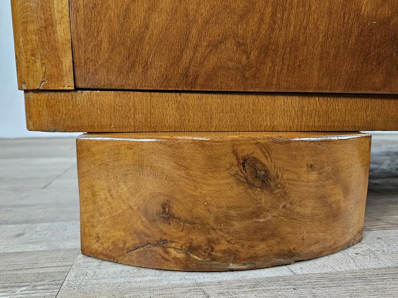 Two-door wardrobe in walnut with brass handles, 1940s 25