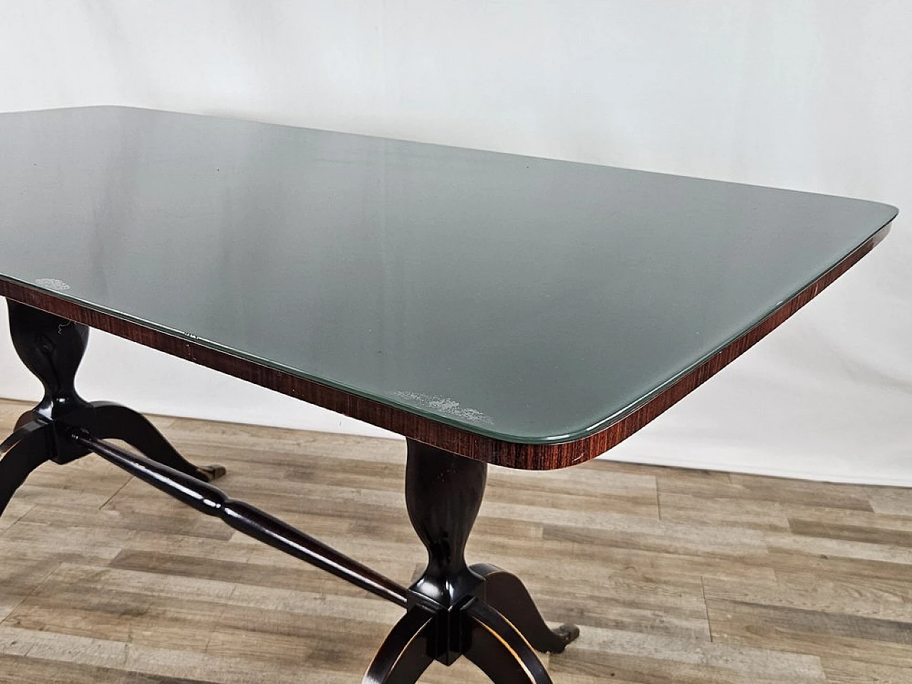 Mid-Century dining table with green glass top, 1950 7