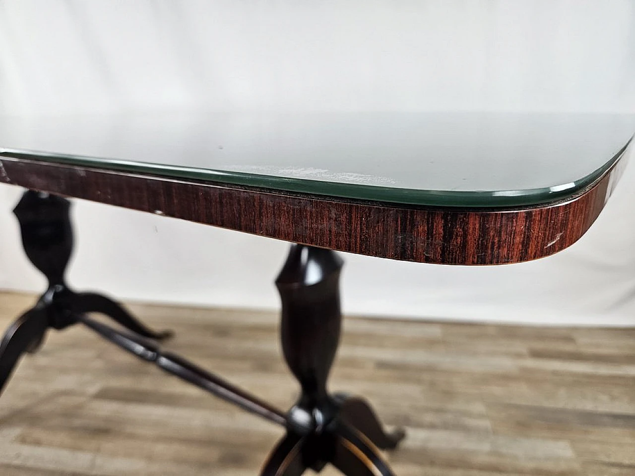 Mid-Century dining table with green glass top, 1950 14