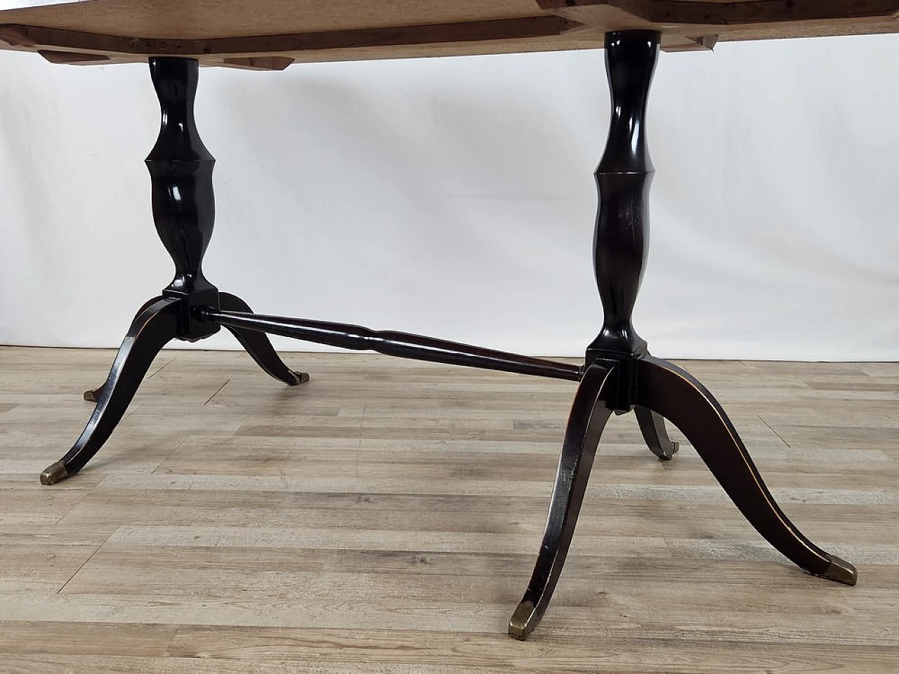 Mid-Century dining table with green glass top, 1950 16