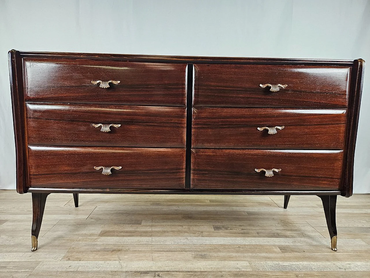 Chest of drawers in mahogany, 1950 10