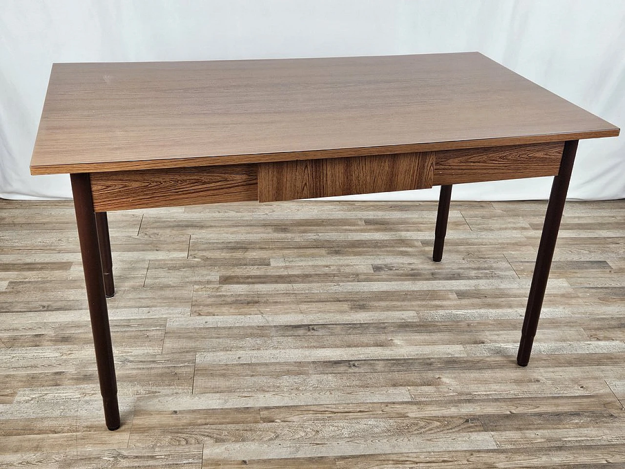 Dining table in formica with drawer and metal legs, 1970s 1