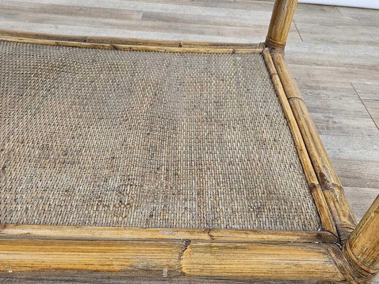 Outdoor wicker coffee table, 1970s 13