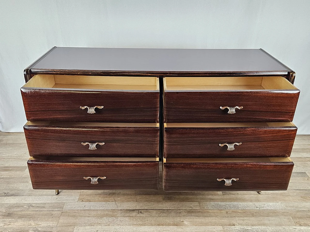 Chest of drawers in mahogany, 1950 13