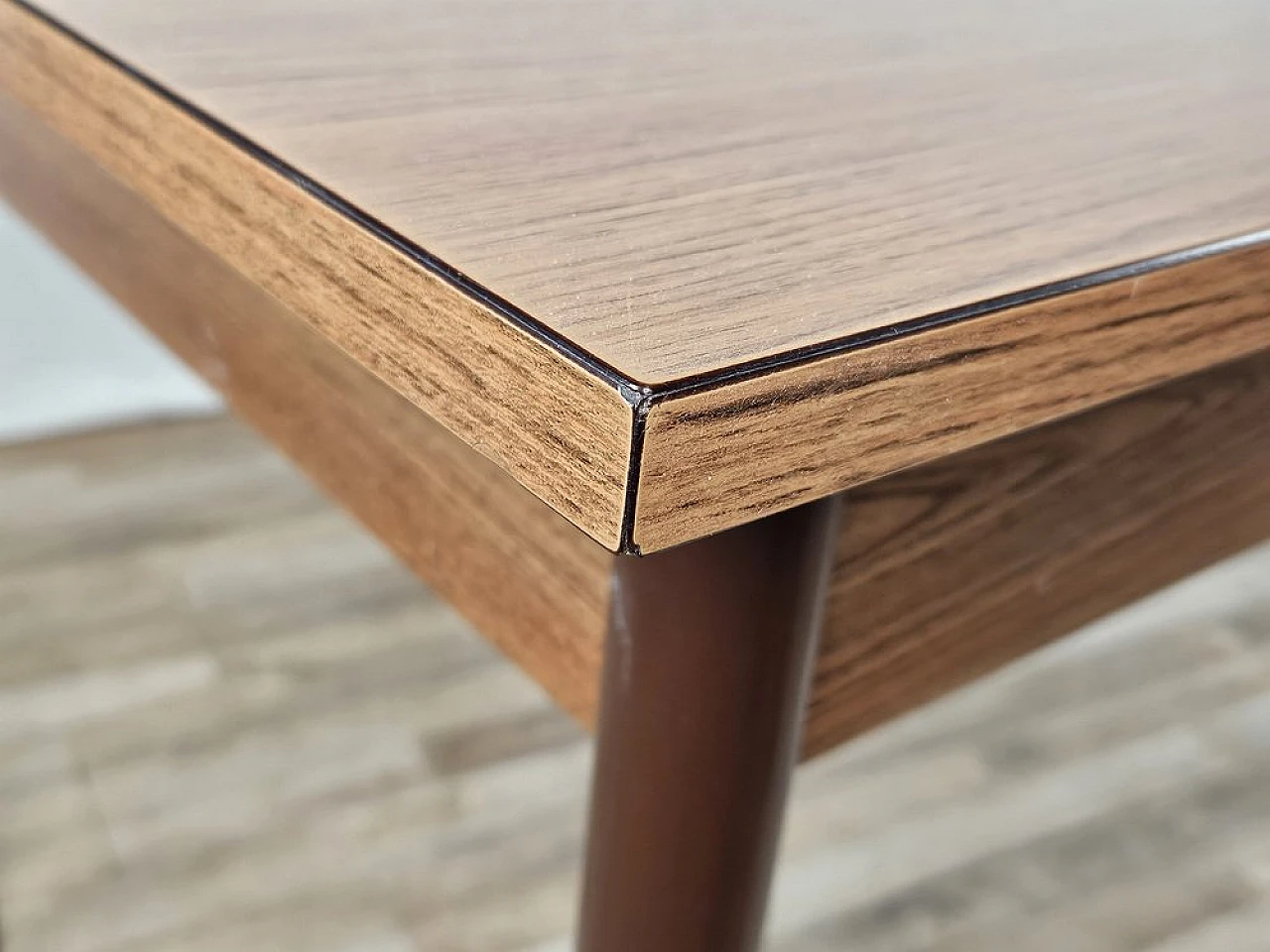 Dining table in formica with drawer and metal legs, 1970s 11