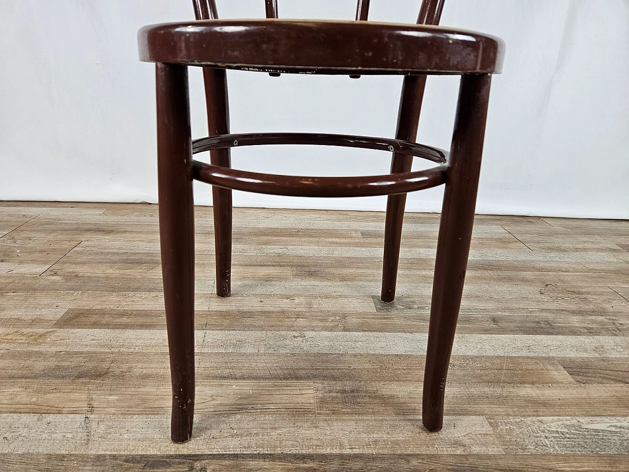 Lacquered wood chair with Vienna straw seat, 1970s 12