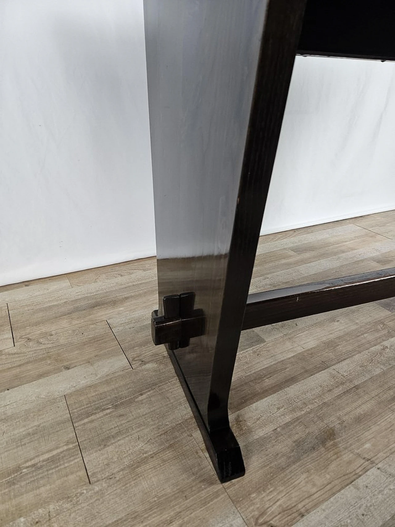 Rustic table with wooden top and ceramic, early 20th century 11