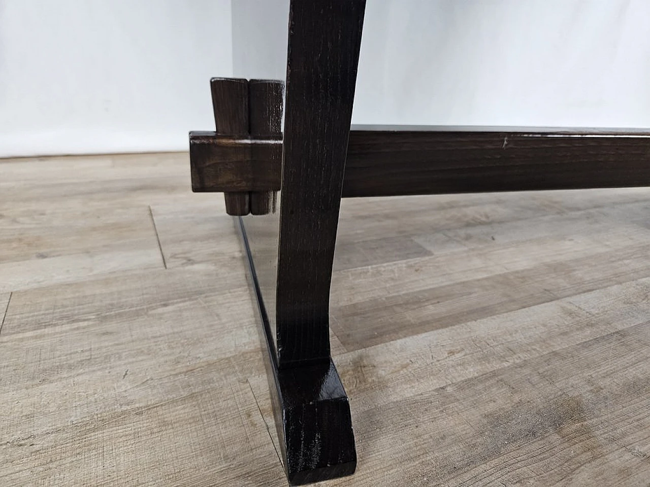 Rustic table with wooden top and ceramic, early 20th century 12