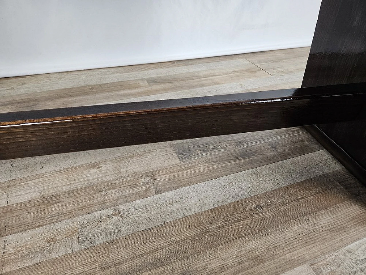 Tavolo rustico con piano in legno e ceramica, primo '900 13