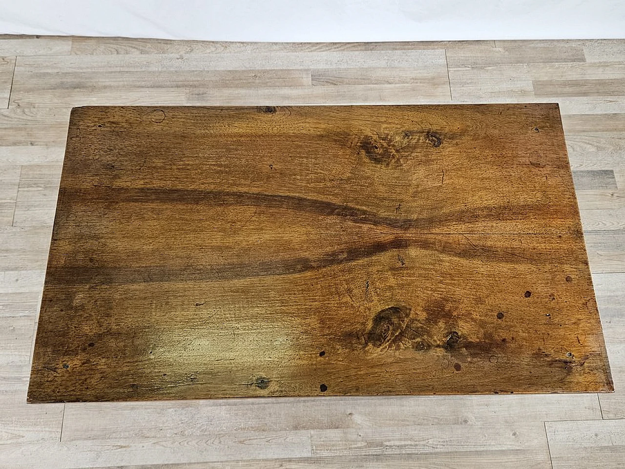 Walnut table with drawer, 1890s 6