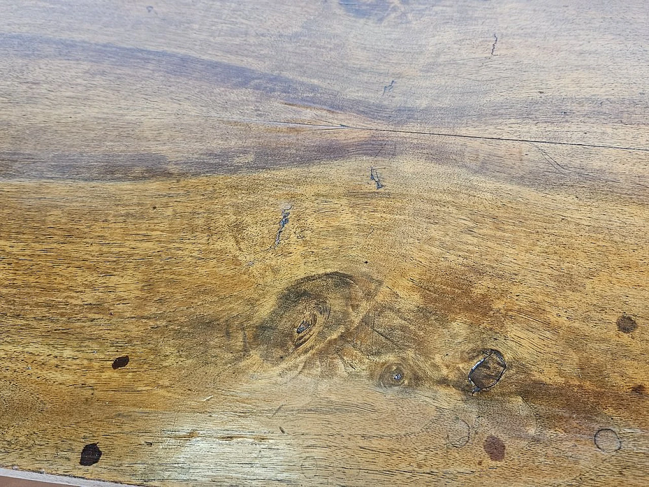 Walnut table with drawer, 1890s 7