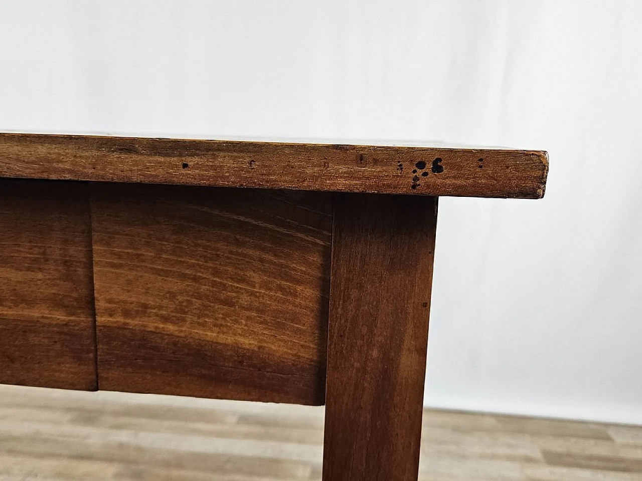 Walnut table with drawer, 1890s 10