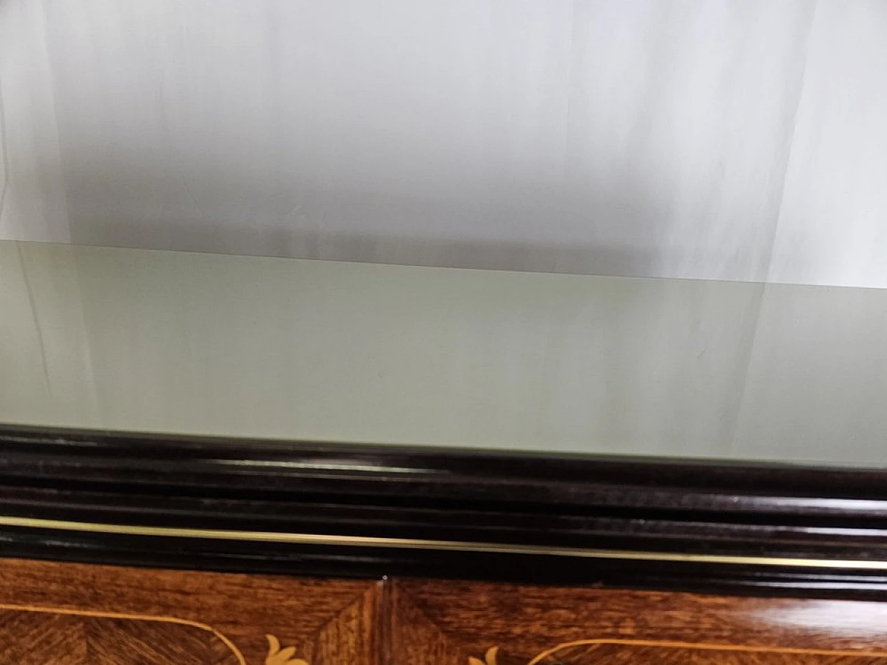 Sideboard in Mahogany and Rosewood with Brass and Glass Decorations, 1950s 6