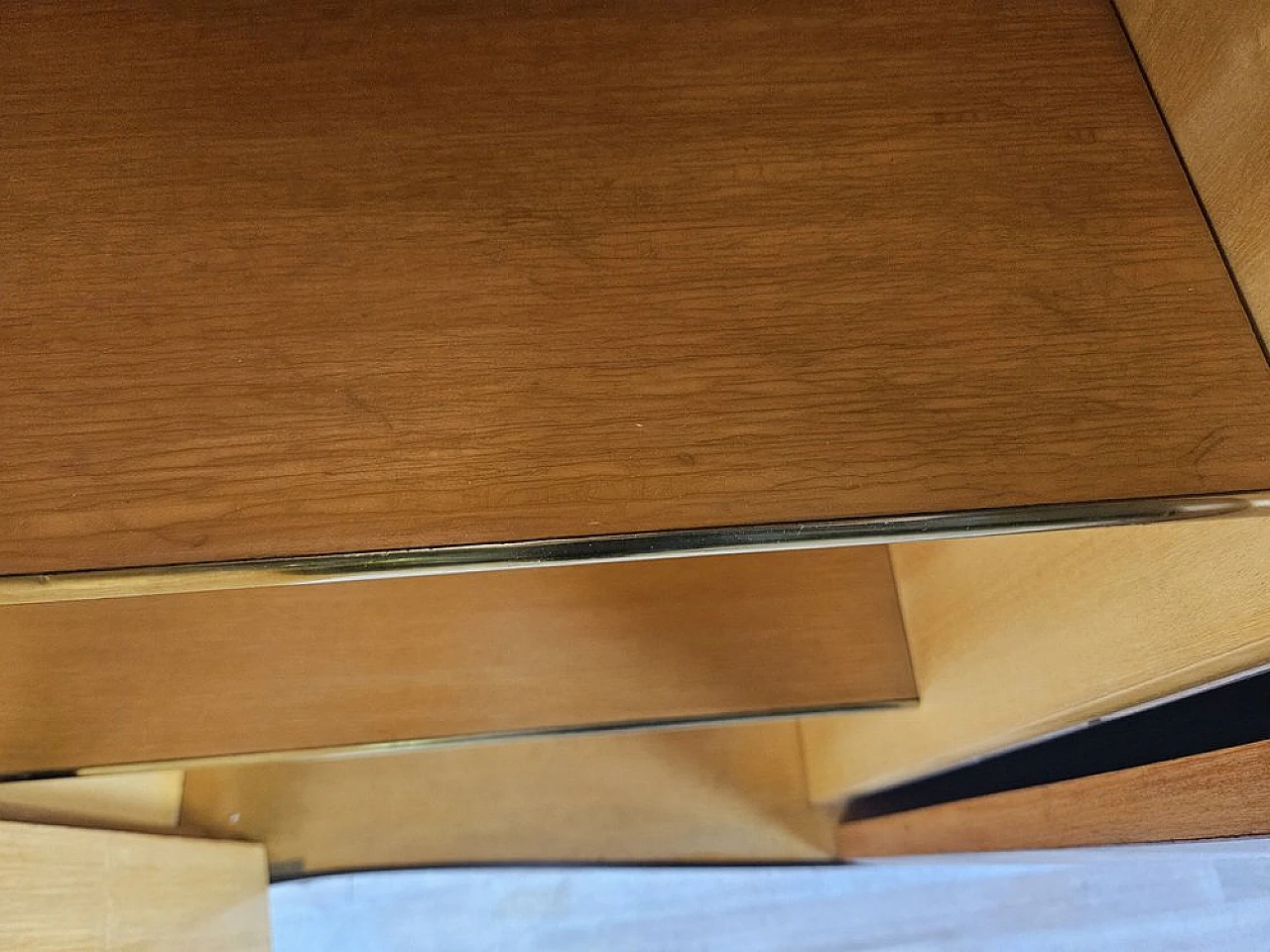 Sideboard in Mahogany and Rosewood with Brass and Glass Decorations, 1950s 26