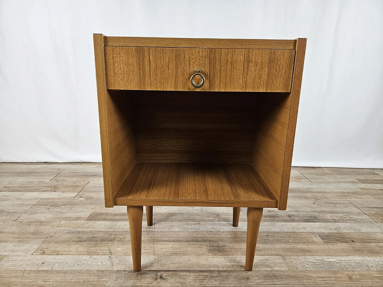 Bedside table with drawer and open compartment, 1980s 1