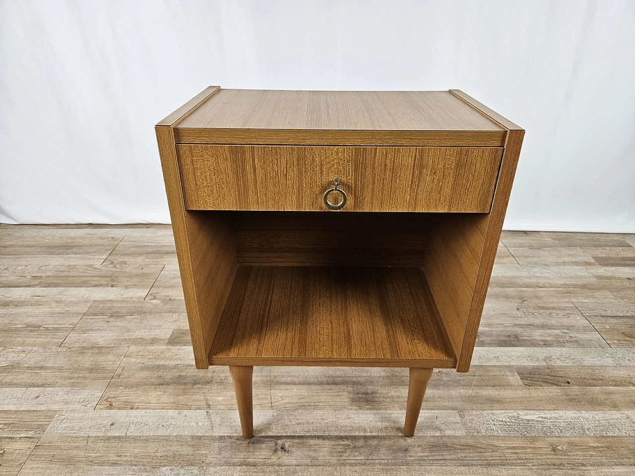 Bedside table with drawer and open compartment, 1980s 2