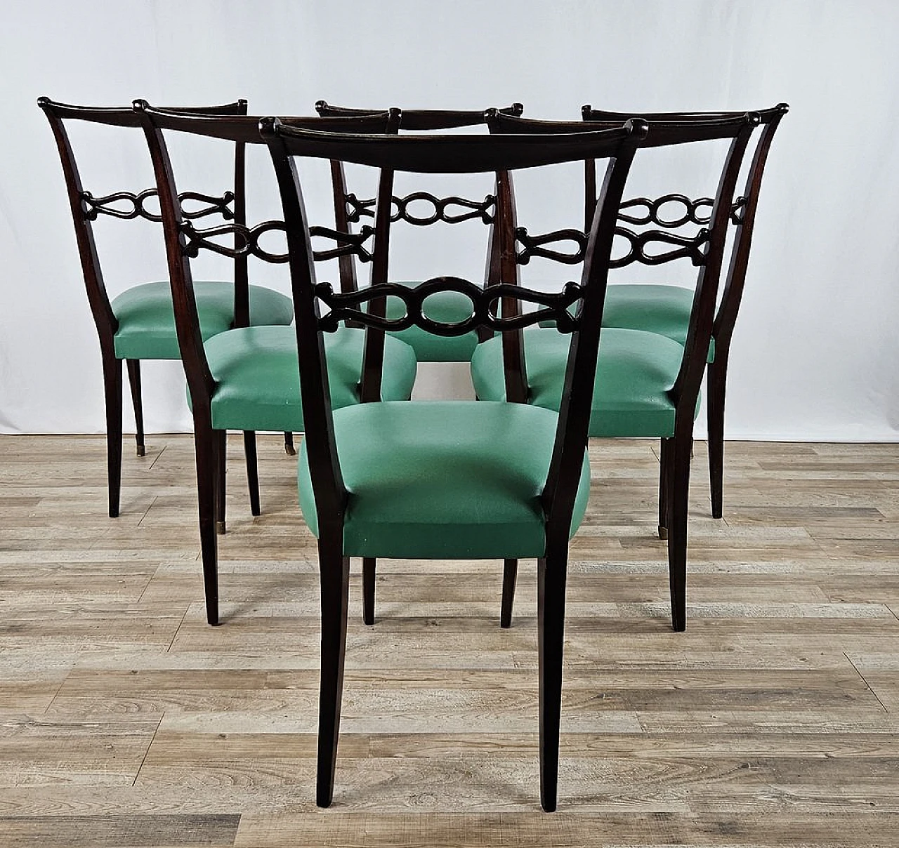 6 Dining chairs in the style of Paolo Buffa, 1950s 3