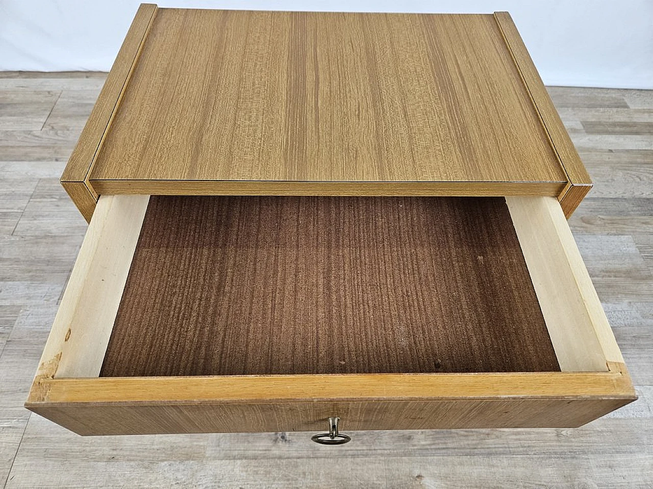 Bedside table with drawer and open compartment, 1980s 10