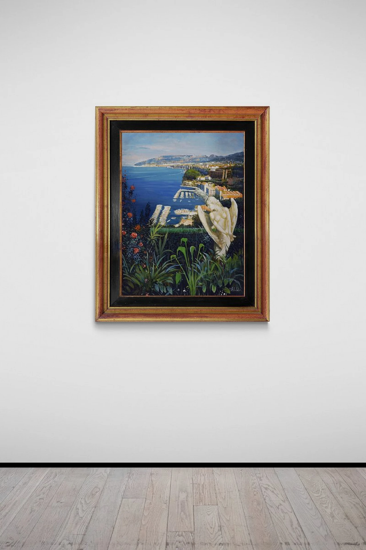 Amalfi Coast by Alfredo Santini, oil on canvas, 1990s 6