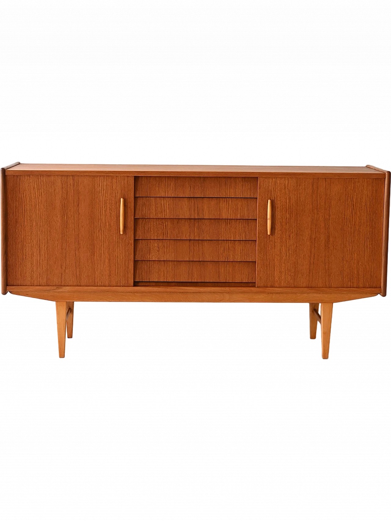 Scandinavian sideboard with central drawers, 1960s 15