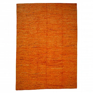 Berber ozbek rug total orange 21st century