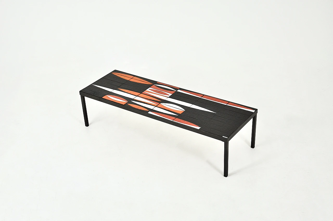 Coffee Table Navette by Roger Capron, 1950s 1