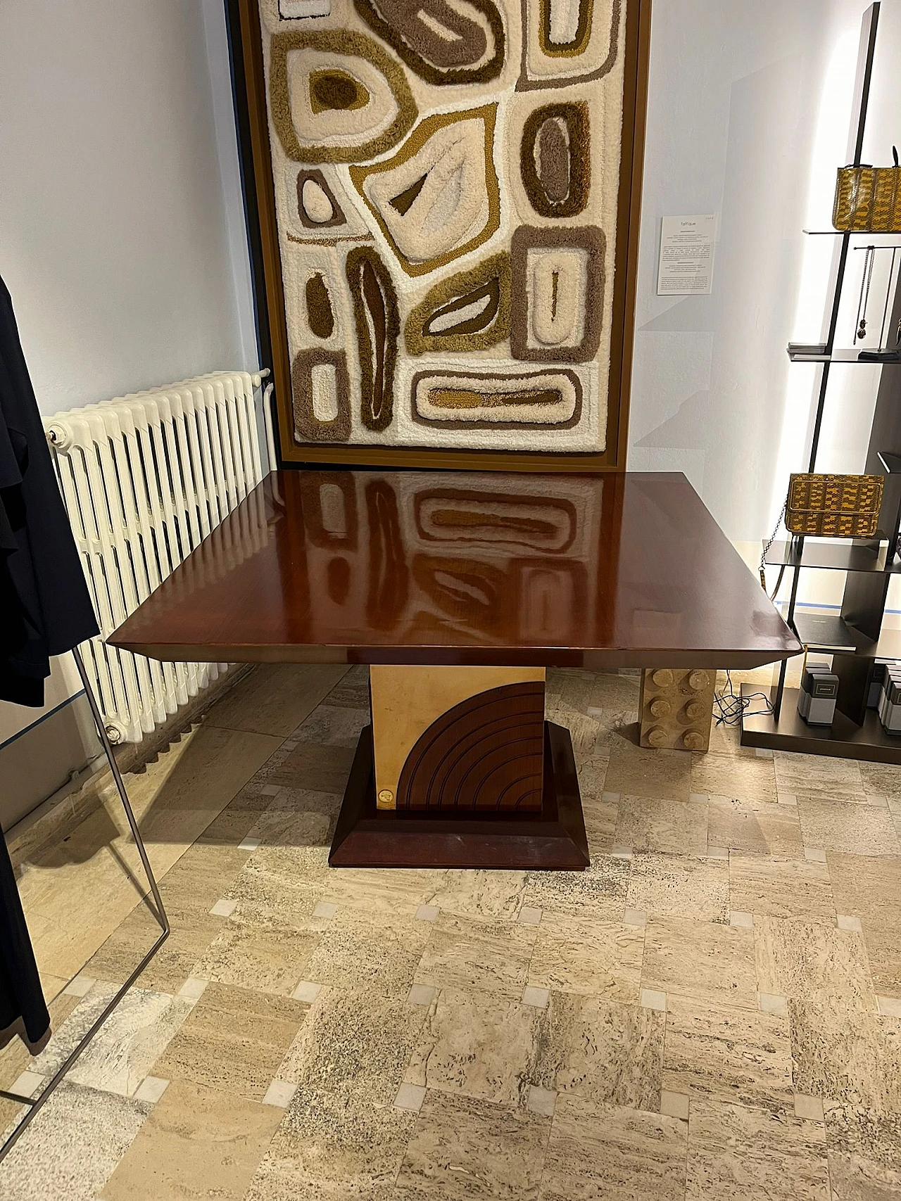 Mahogany and parchment table by Luciano Frigerio, 1960s 3