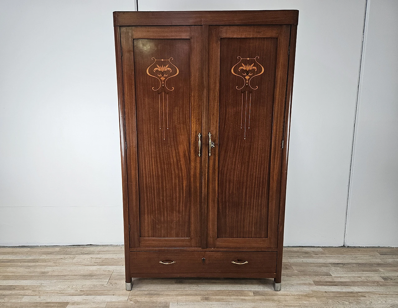 Art Nouveau Wardrobe with Decorated Doors, 1890s 36