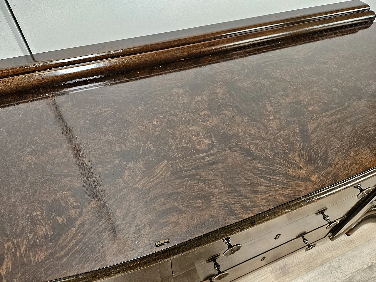 Art Deco walnut dressing table cabinet, 1940s 7