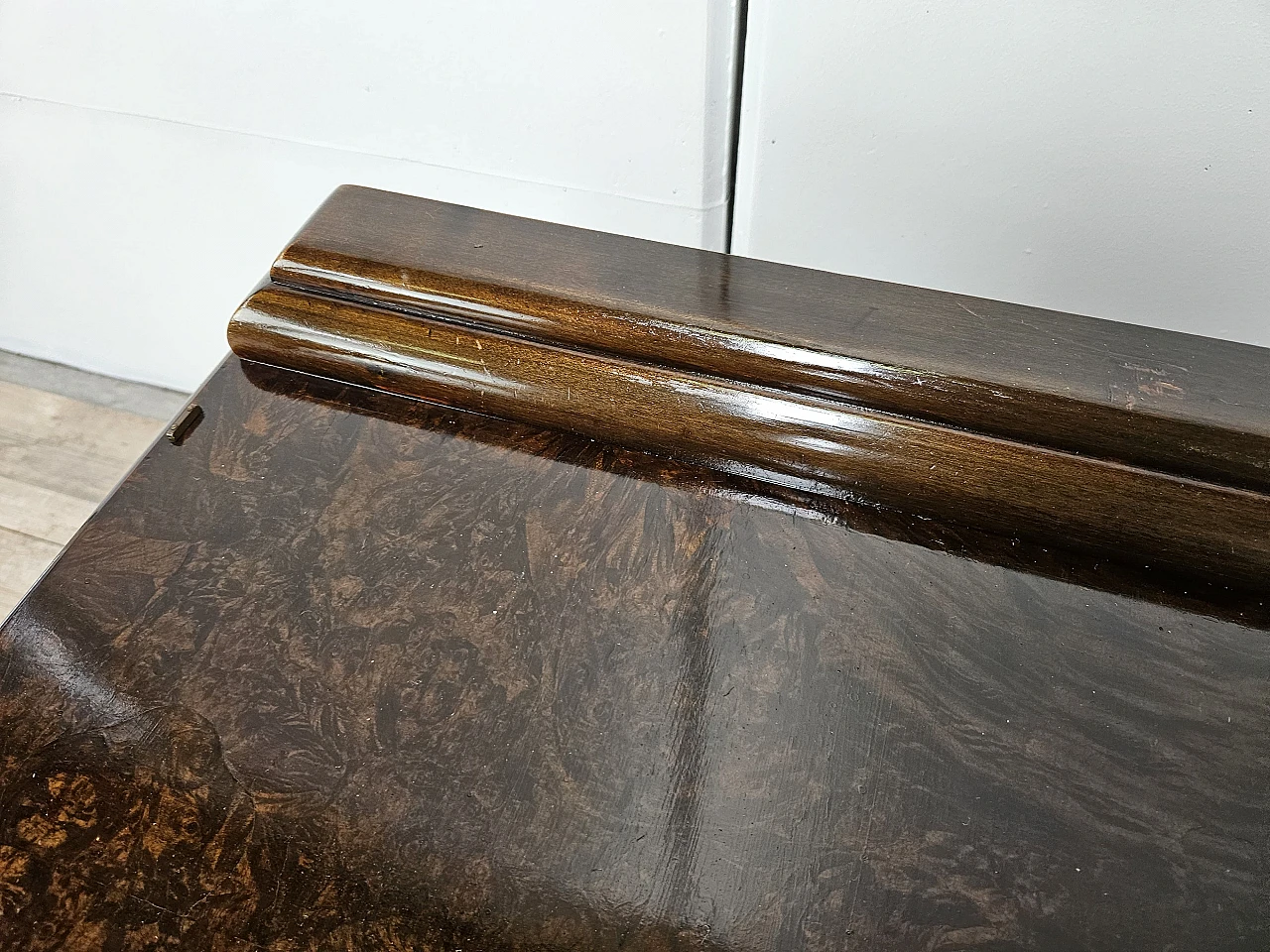 Art Deco walnut dressing table cabinet, 1940s 14