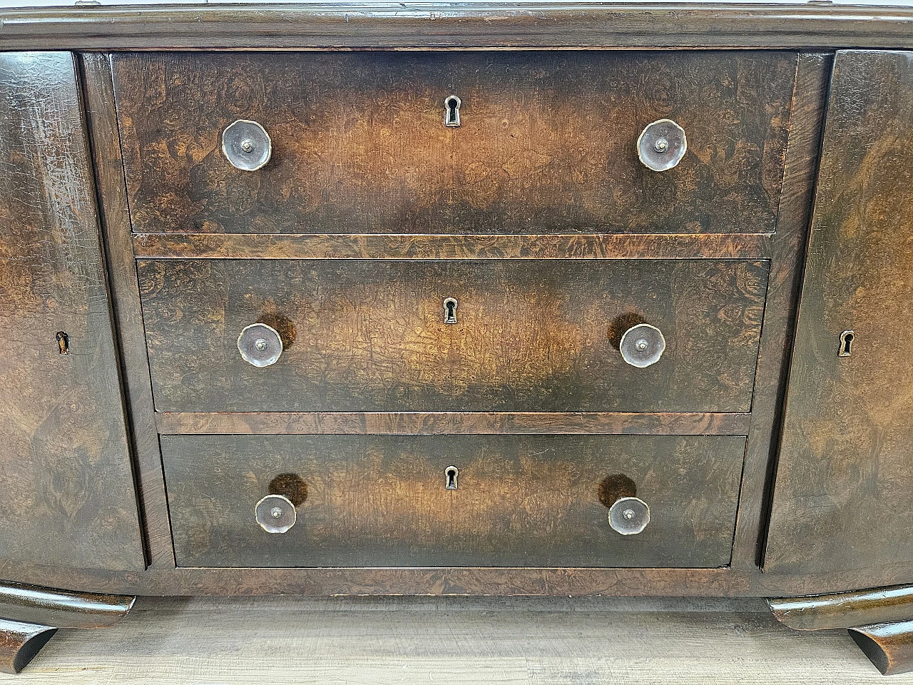 Art Deco walnut dressing table cabinet, 1940s 23