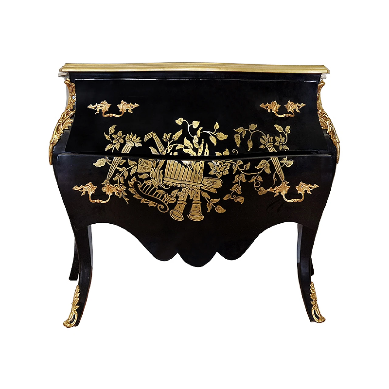 Dresser in black lacquered wood 2