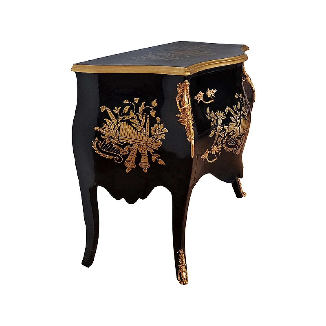 Dresser in black lacquered wood 3