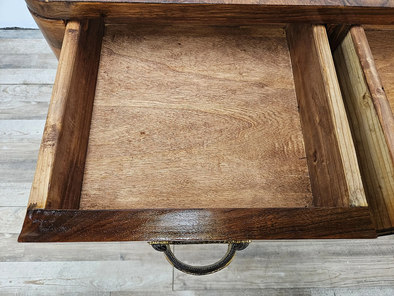 Art Deco briarwood console table with three drawers, 1930s 20