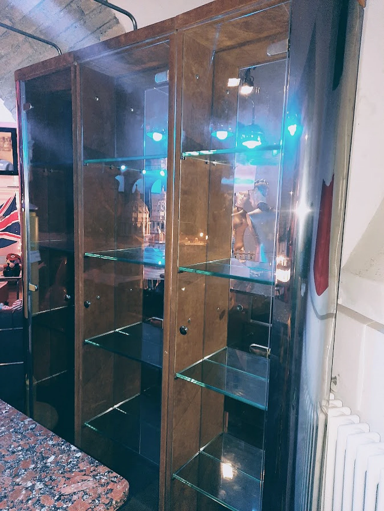 Chromed steel and brass bar cabinet, 1970s 7