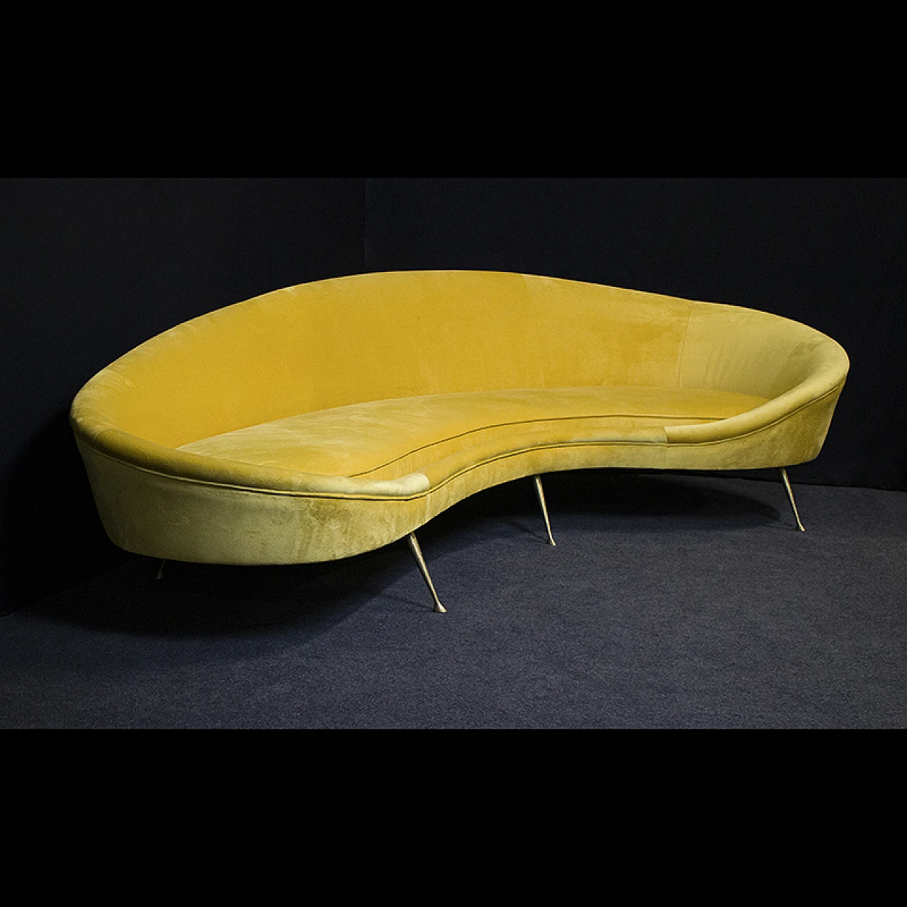 Yellow sofa Munari style, '90s 4