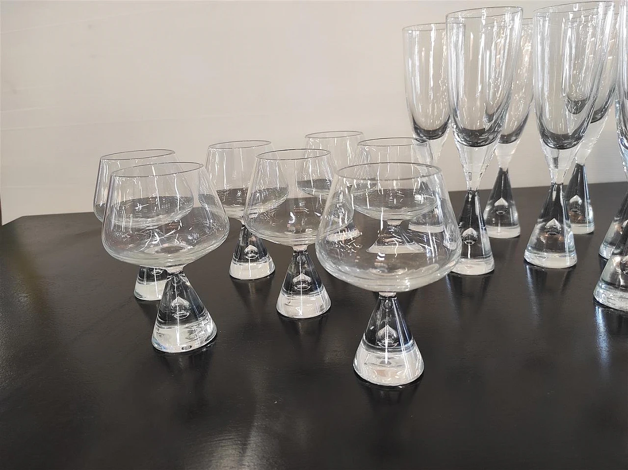 28 Holmegaard Crystal Princess glasses, 1970s 15