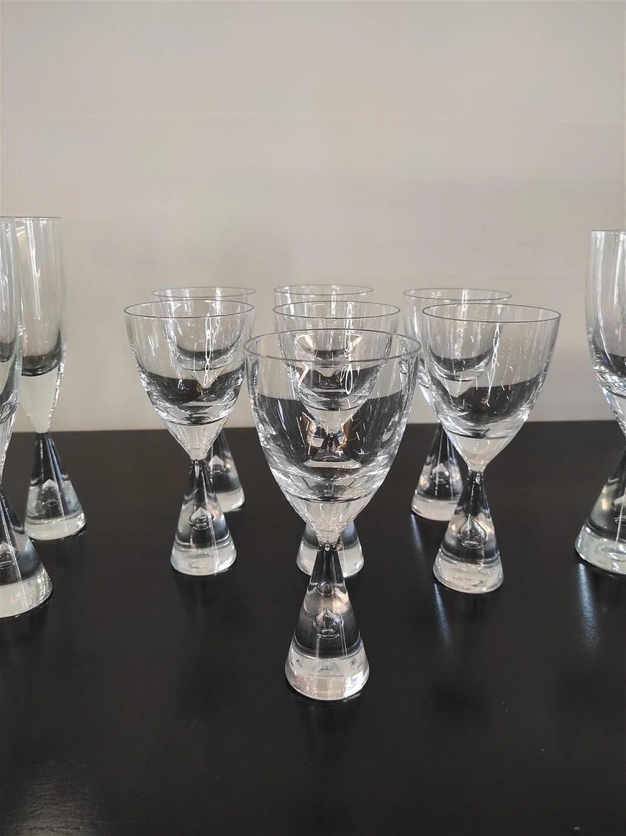 28 Holmegaard Crystal Princess glasses, 1970s 17