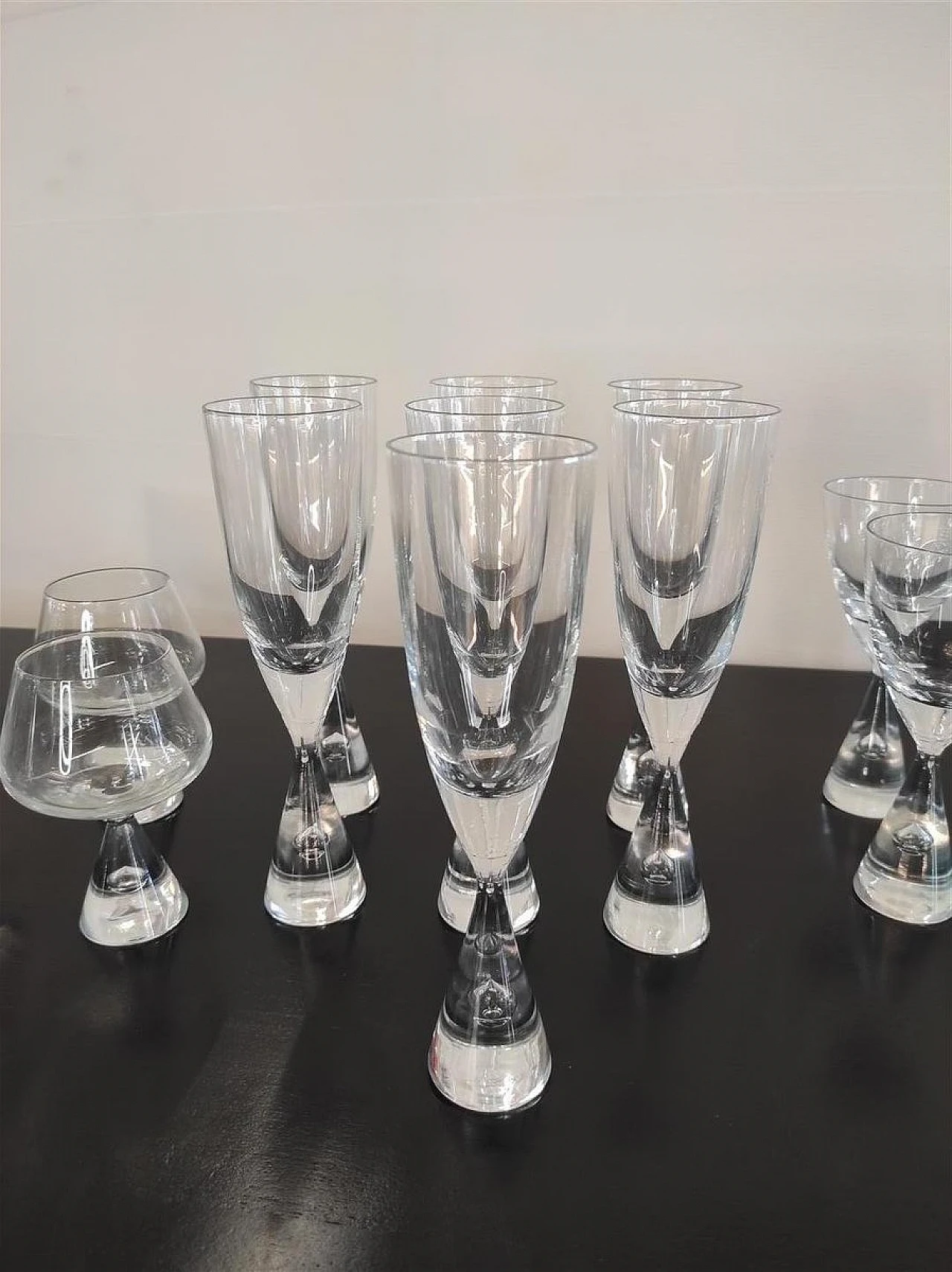 28 Holmegaard Crystal Princess glasses, 1970s 18