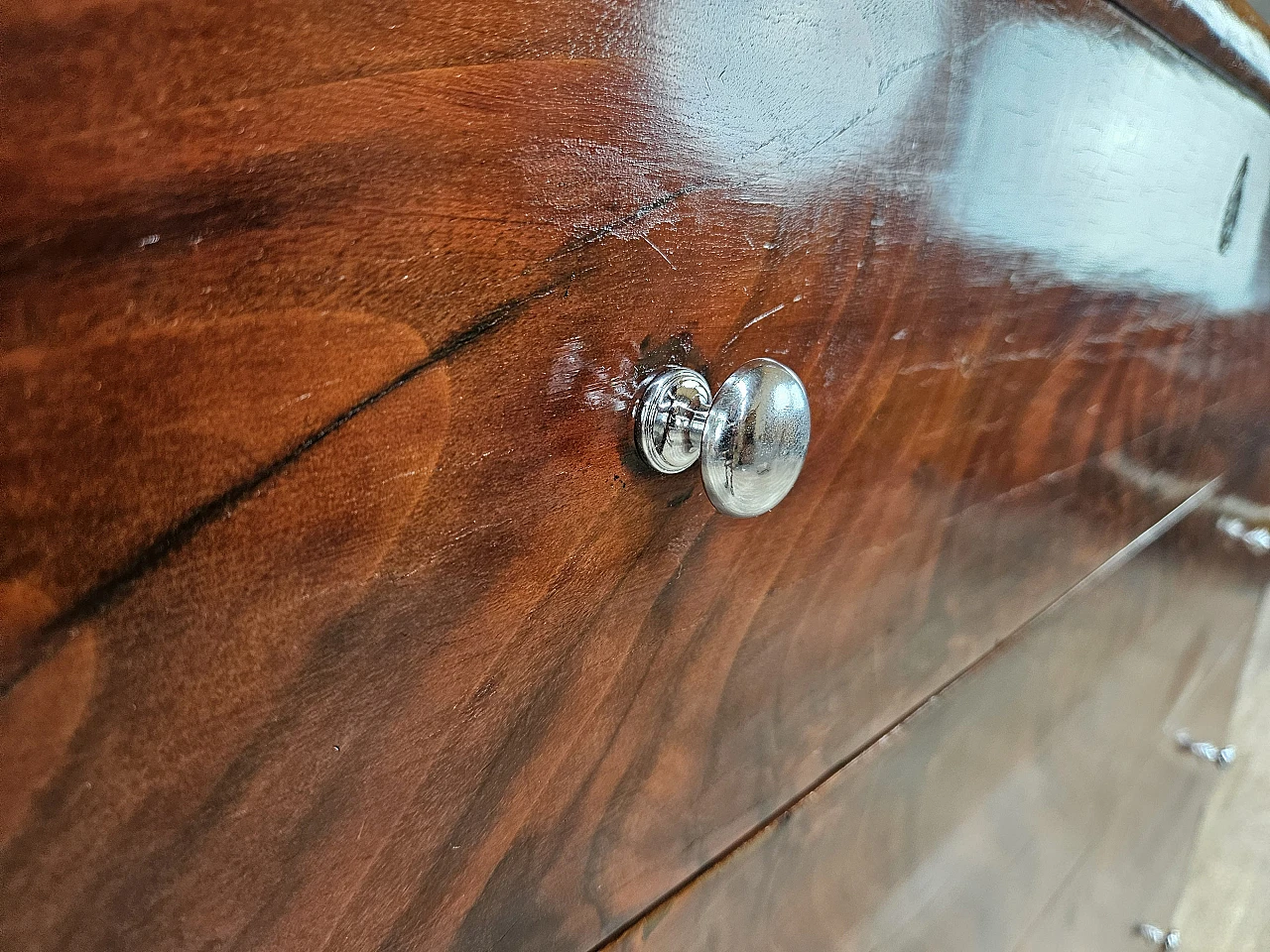 Walnut dresser with silvered knobs, 1930s 17