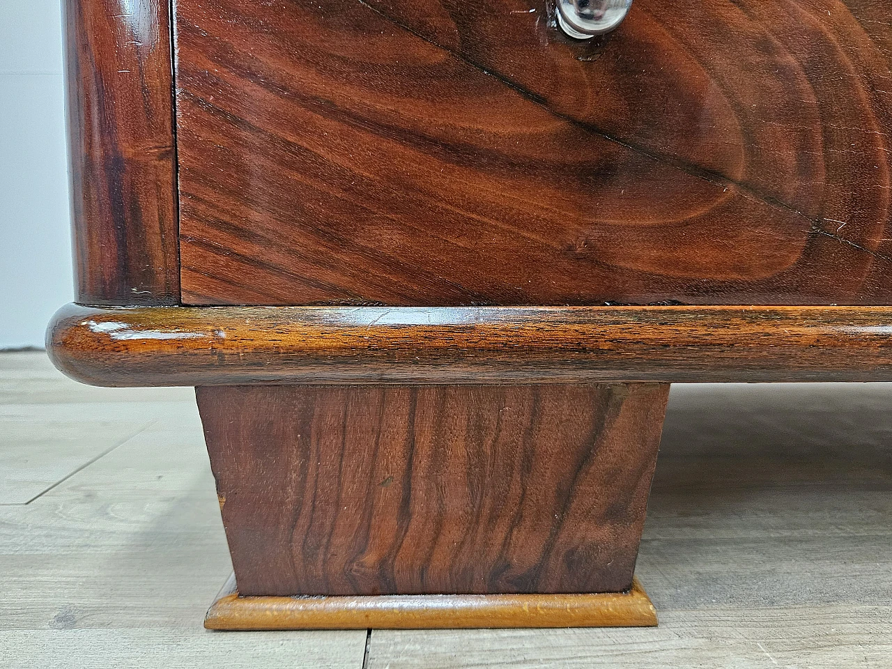 Walnut dresser with silvered knobs, 1930s 27