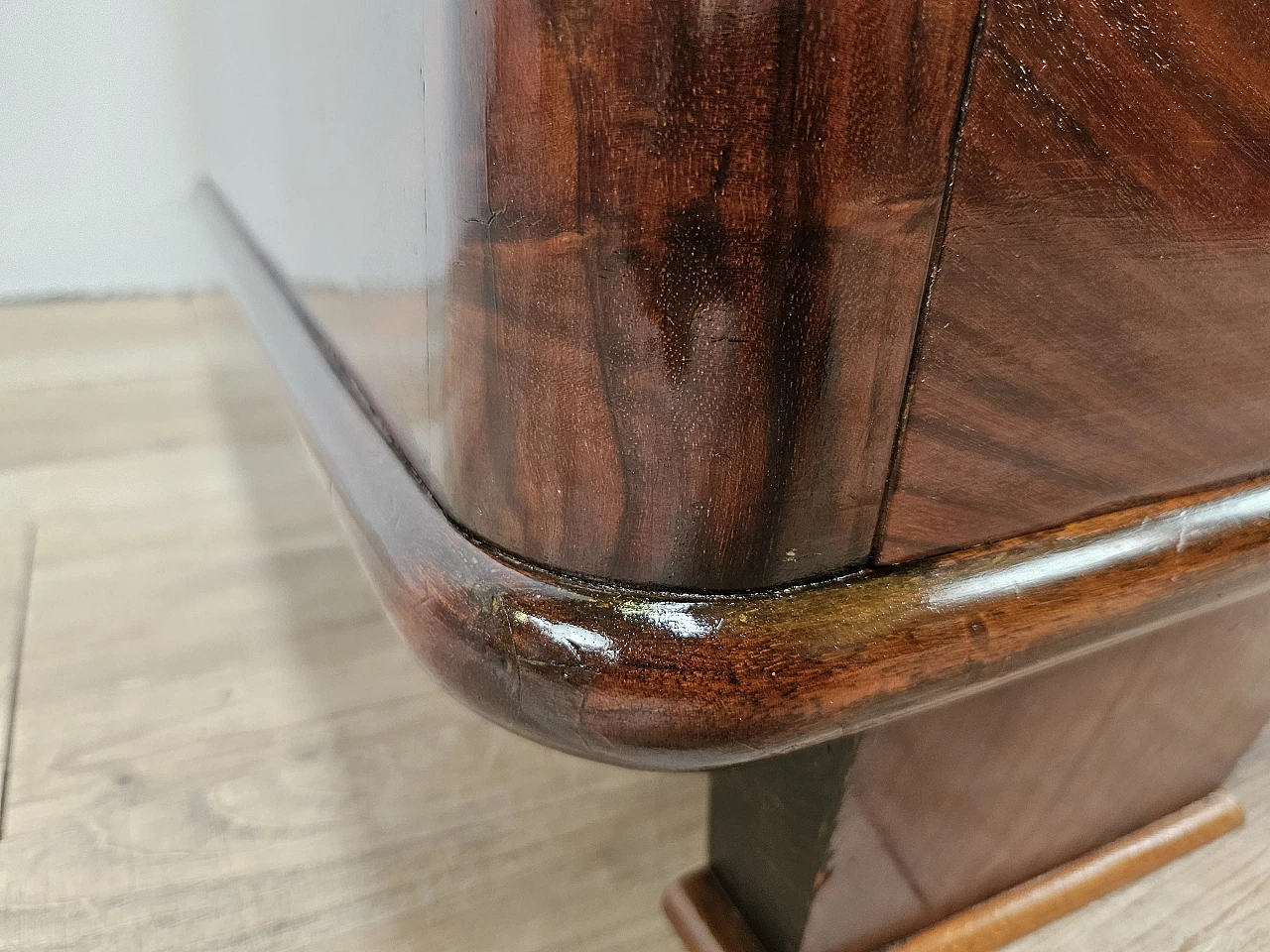 Walnut dresser with silvered knobs, 1930s 29