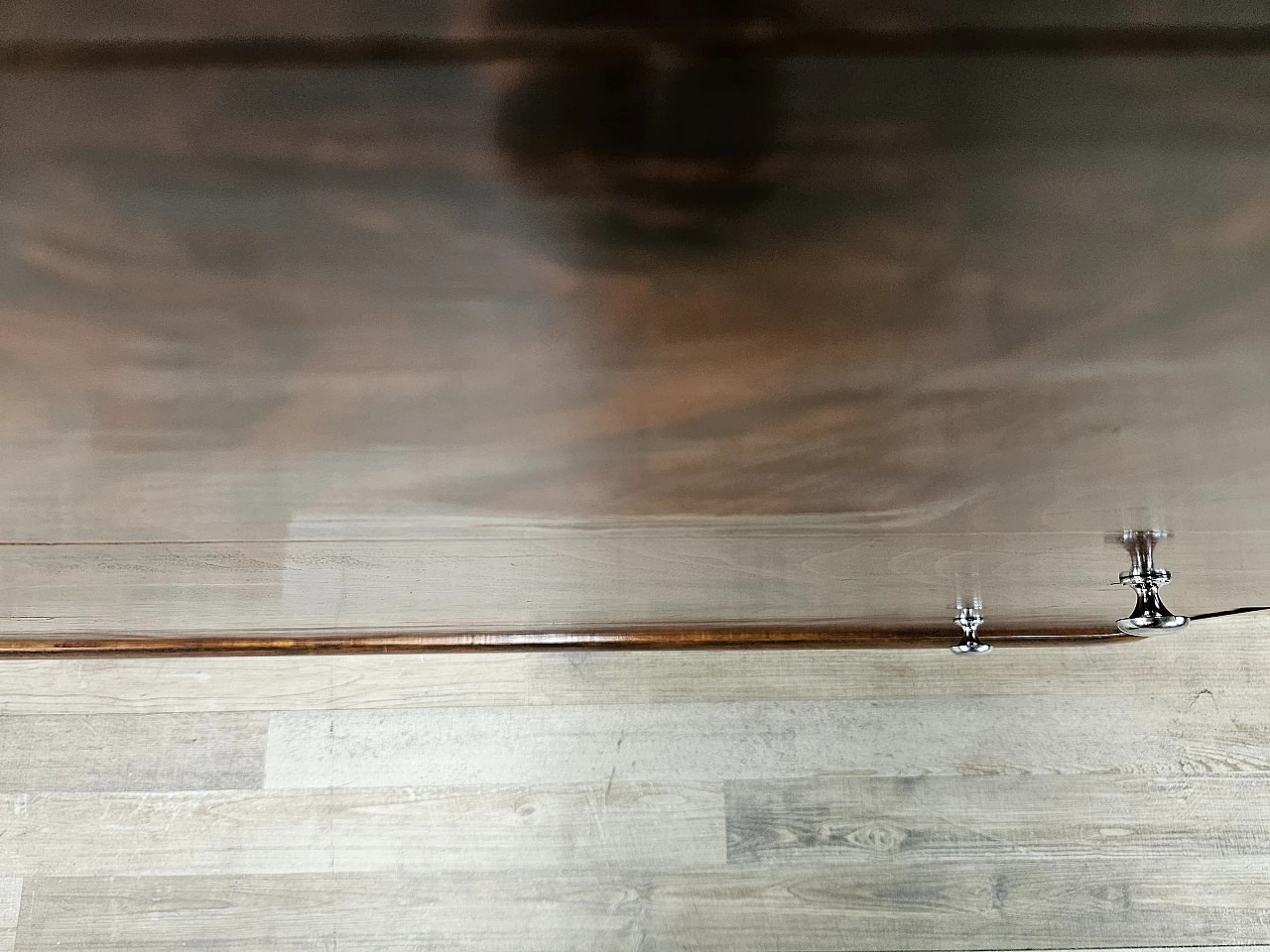 Walnut dresser with silvered knobs, 1930s 30