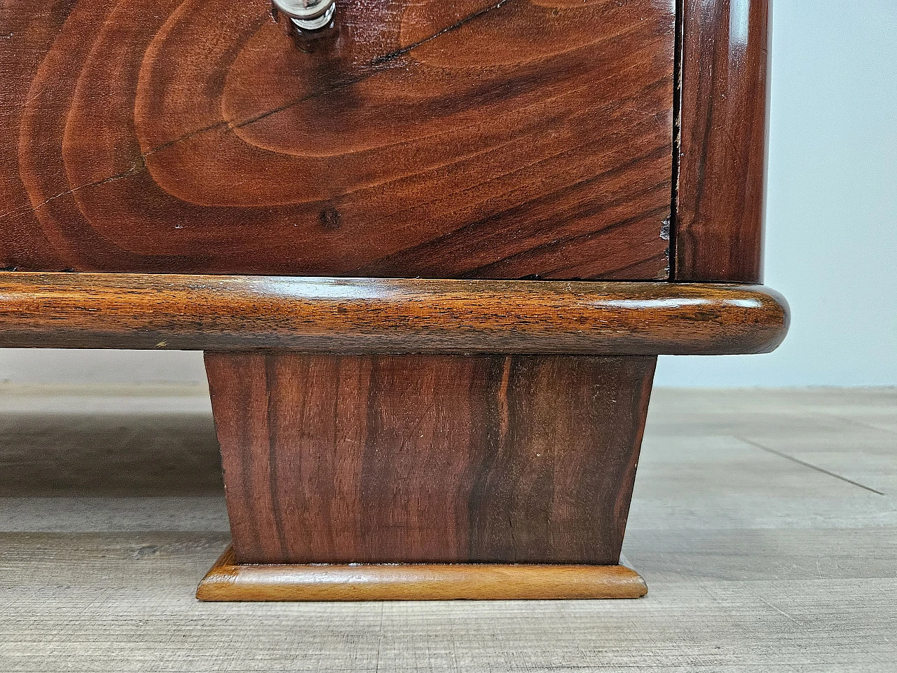 Walnut dresser with silvered knobs, 1930s 32